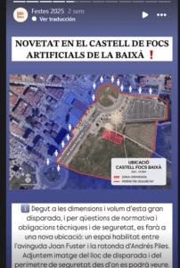 La prohibición de hacer fuego a menos de 500 metros de masa forestal afecta a la nueva ubicación del castillo de la Baixà de Cullera 2 capture 20250415 111225