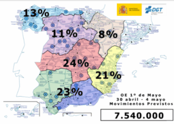 Tráfico pone en marcha mañana el operativo especial para el puente del 1 de mayo