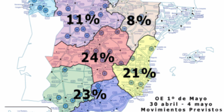 Tráfico pone en marcha mañana el operativo especial para el puente del 1 de mayo