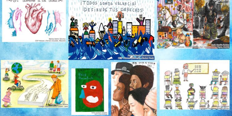 Premiados del XX Concurso de dibujo sobre derechos humanos del Defensor del Pueblo