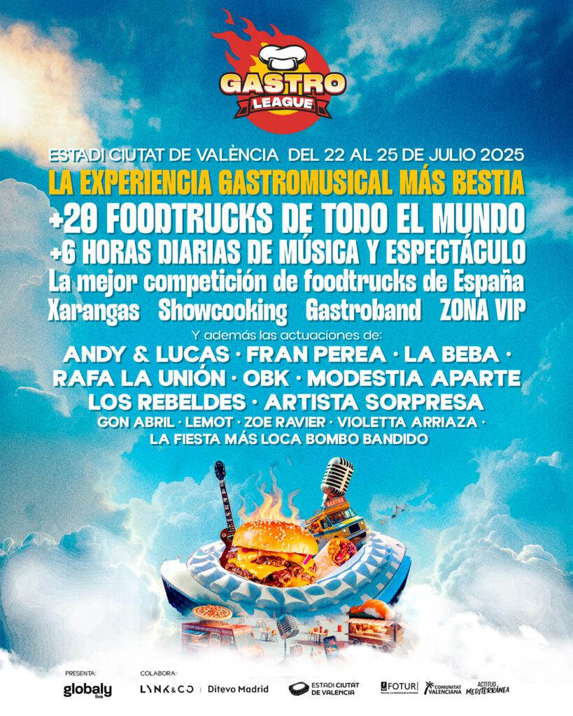 Gastro League 2025: música en vivo y foodtrucks del mundo en Valencia 2 image001 1