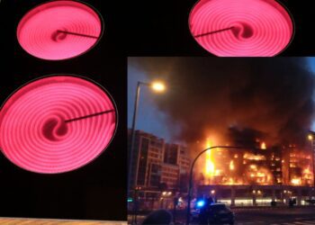 Una vitrocerámica provocó el incendio de Campanar