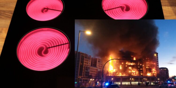 Una vitrocerámica provocó el incendio de Campanar