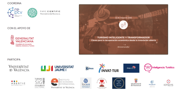 Innotransfer abordará en el Parc Científic UV el turismo inteligente y transformador como motor para la recuperación económica 1 Innotransfer abordará en el Parc Científic UV el turismo inteligente y transformador como motor para la recuperación económica