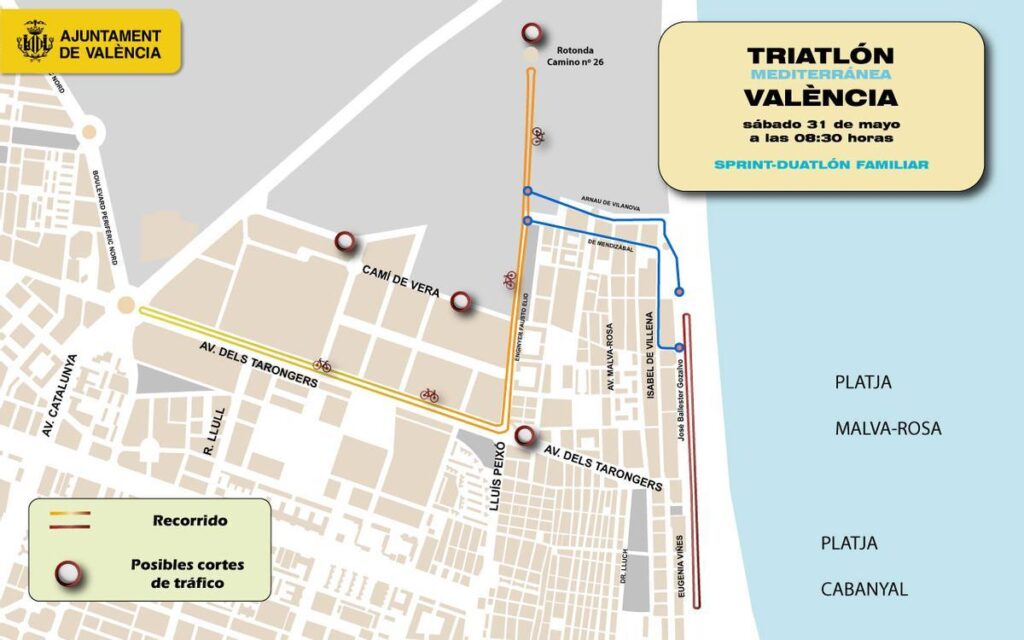 Cortes de tráfico en Valencia por el Mediterránea Triatlón 2 650b4e1b 4c0c 4229 a6a9 3ad320fa67db alta libre aspect ratio default 0