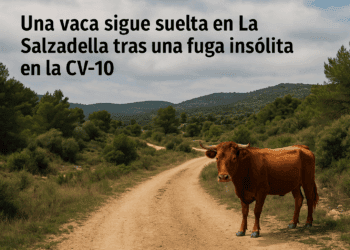 Fuga bovina en La Salzadella: capturan una vaca mientras continúa la búsqueda de otra en Castellón