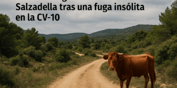 Fuga bovina en La Salzadella: capturan una vaca mientras continúa la búsqueda de otra en Castellón