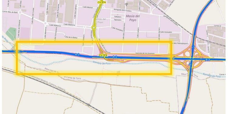Cortes de tráfico en A-3 y A-7 por reparaciones 1 Cortes de tráfico en A-3 y A-7 por reparaciones