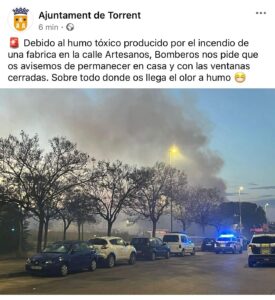 Torrent incendio
