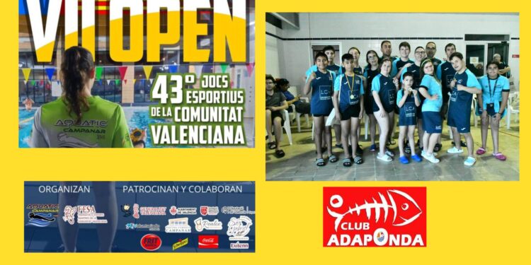 Adaponda brilla en el VII Open Aquatic Campanar de natación adaptada