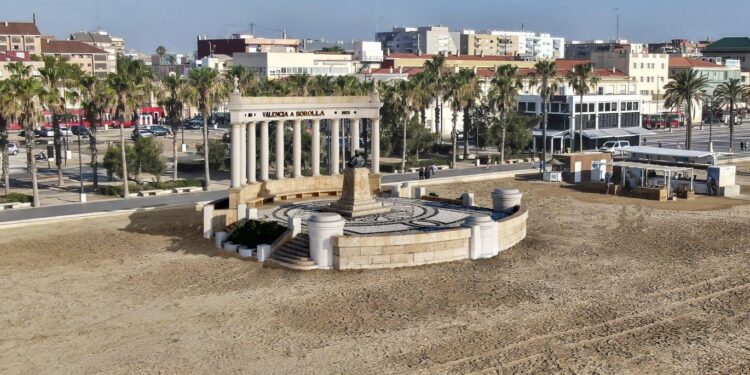 El Ayuntamiento de Valencia plantea a Costas tres alternativas de emplazamiento para la reconstrucción del antiguo Monumento a Sorolla