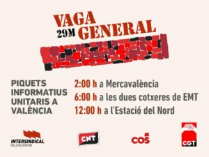 Huelga general en la Comunitat Valenciana convocada por CNT, CGT, Intersindical y COS 2 WhatsApp Image 2025 05 28 at 20.24.28