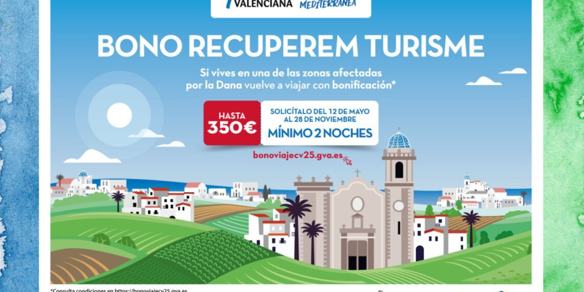 Turisme CV abre mañana las inscripciones del Bono Viaje ‘Recuperem Turisme’ 2025 para afectados por la DANA