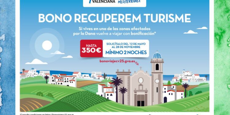 Turisme CV abre mañana las inscripciones del Bono Viaje ‘Recuperem Turisme’ 2025 para afectados por la DANA