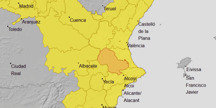 AEMET establece avisos por fuertes tormentas la tarde del 8 de mayo que pueden ir acompañadas de granizo
