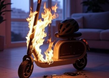 Incendio en una vivienda de Valencia provocado por un patinete eléctrico