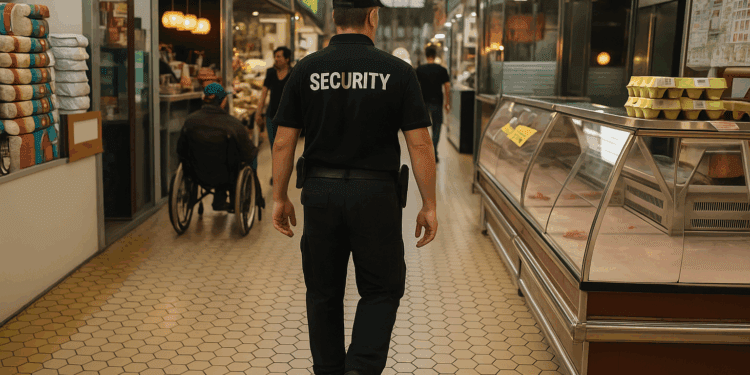 Competencias del vigilante de seguridad en un mercado municipal