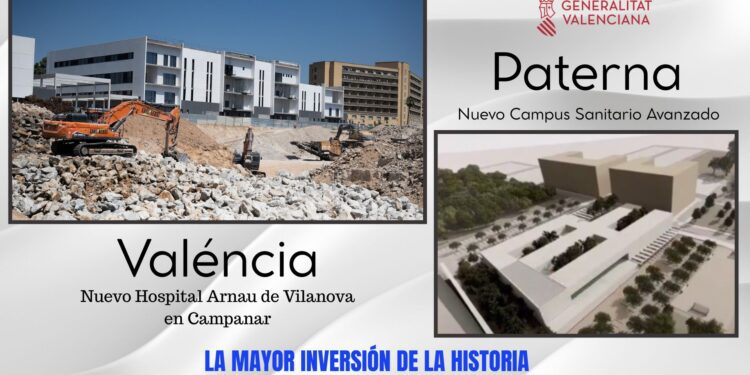 El nuevo Hospital Arnau se alzará sobre los cimientos de la antigua Fe en Campanar y Paterna tendrá un Campus Sanitario Avanzado