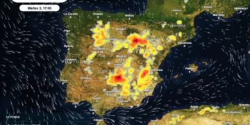 Meteored, advierte de la llegada de tormentas con granizo en España y la posible formación de supercélulas