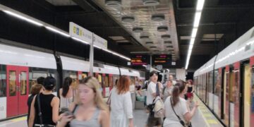 Retrasos generalizados en el día sin coches en las líneas L1,L2 y L7 de metrovalencia