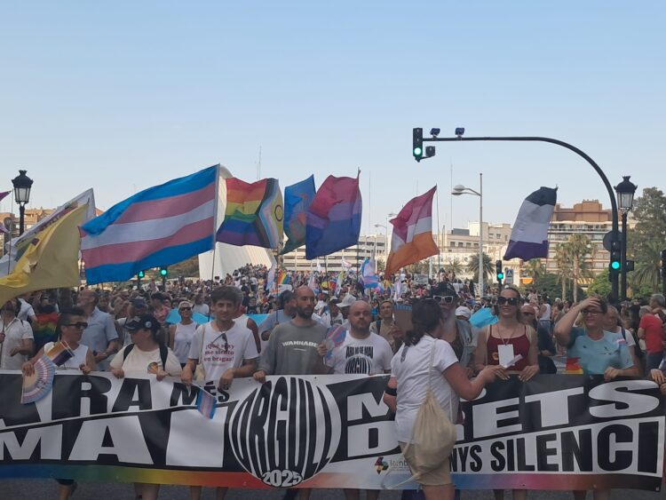 El fuerte calor no impidió a decenas de miles de personas reivindicar el Orgullo por las calles del Cap i Casal