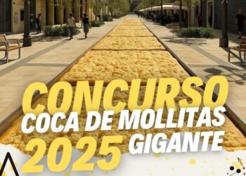 La coca de mollitas de récord se colocará en la avenida de la Constitución de Alicante el sábado 28