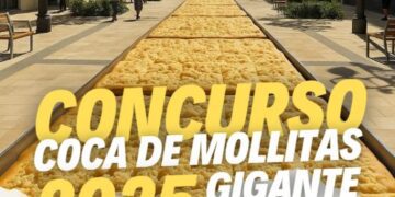 La coca de mollitas de récord se colocará en la avenida de la Constitución de Alicante el sábado 28
