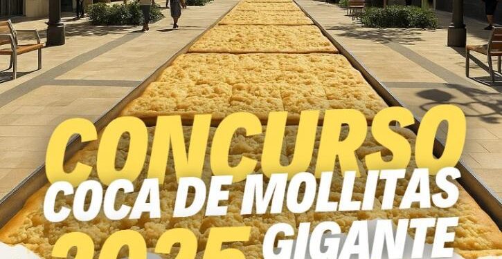 La coca de mollitas de récord se colocará en la avenida de la Constitución de Alicante el sábado 28