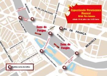 Corte de tráfico en Puentes Azud del Oro y Monteolivete este sábado noche por castillo