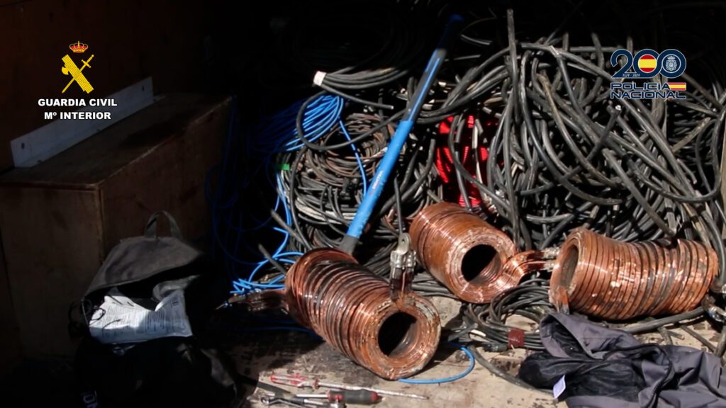 Desarticulado un grupo de butroneros que robó cobre a nivel nacional por un valor cercano a los 600.000 euros 3 19 07 25 Op Butcu Carnaval Alicante 02