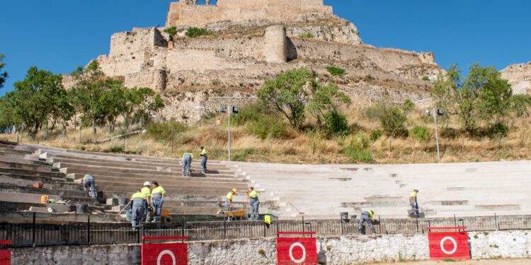 El Ayuntamiento de Morella pone a punto la plaza de toros de cara a los actos de agosto