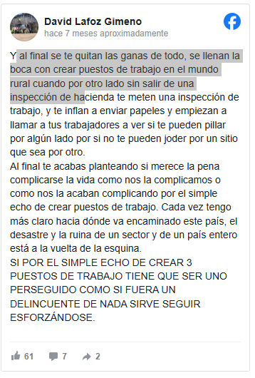 No aguanto más presión”: el trágico final de David Lafoz, el joven agricultor que luchó por el campo y murió en soledad 3 46742a14 a989 4b9c bf85 c7269cd0fda0