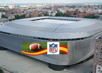 El Bernabéu sigue su transformación para el histórico partido de la NFL