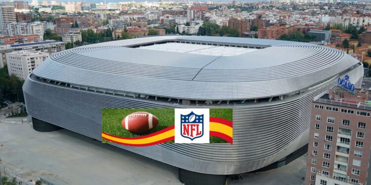 El Bernabéu sigue su transformación para el histórico partido de la NFL