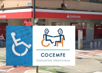 COCEMFE CV consigue la accesibilidad en una oficina del Santander en Valéncia