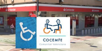 COCEMFE CV consigue la accesibilidad en una oficina del Santander en Valéncia
