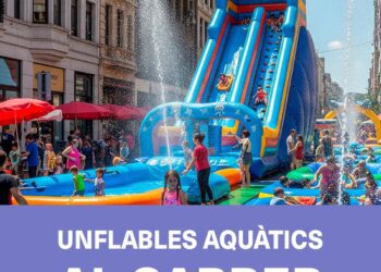 Hinchables acuáticos gratuitos en Lliria la mañana del próximo 15 de julio
