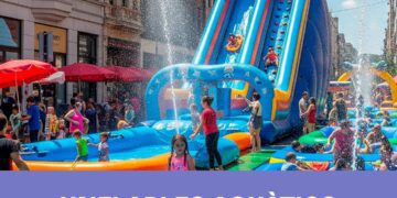 Hinchables acuáticos gratuitos en Lliria la mañana del próximo 15 de julio