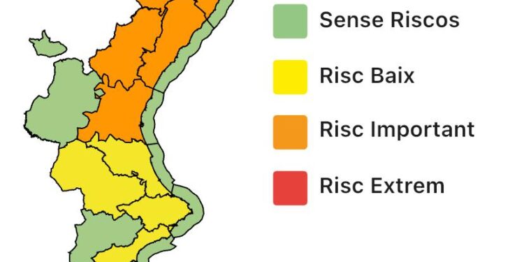 La Generalitat Valenciana vuelve a elevar el nivel de alerta: Pasa a naranja toda Castello