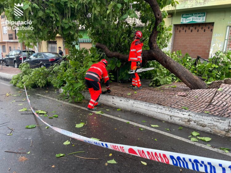 Un reguero de daños en Castelló por las fuertes tormentas de ayer