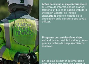 La Operación especial de Tráfico del 1º de Agosto prevé 6,9 millones de desplazamientos por carretera
