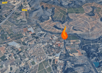 Declarado un incendio forestal en Barcheta