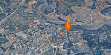Declarado un incendio forestal en Barcheta