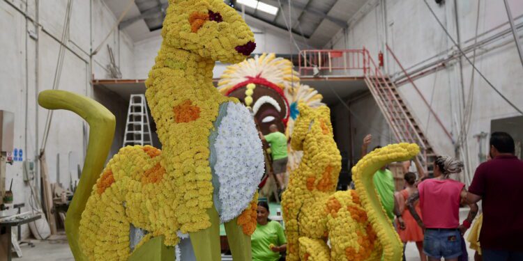 Todo preparado para la Batalla más colorida y olorosa, la Batalla de Flors de Valéncia 1 Todo preparado para la Batalla más colorida y olorosa, la Batalla de Flors de Valéncia