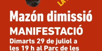 La novena convocatoria de "Mazón Dimissió" se traslada a Catarroja