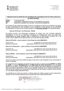 PROHIBICION BANO PLAYAS DEL SUR