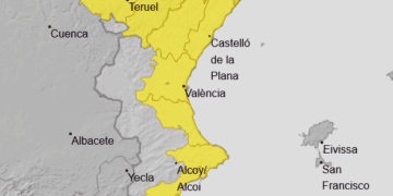 Avisos amarillos y alertas naranjas para esta tarde y mañana por lluvias intensas y tormentas