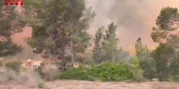 El incendio de Paüls (Tarragona) llena la costa de Valencia y Alicante de humo y un fuerte olor a quemado