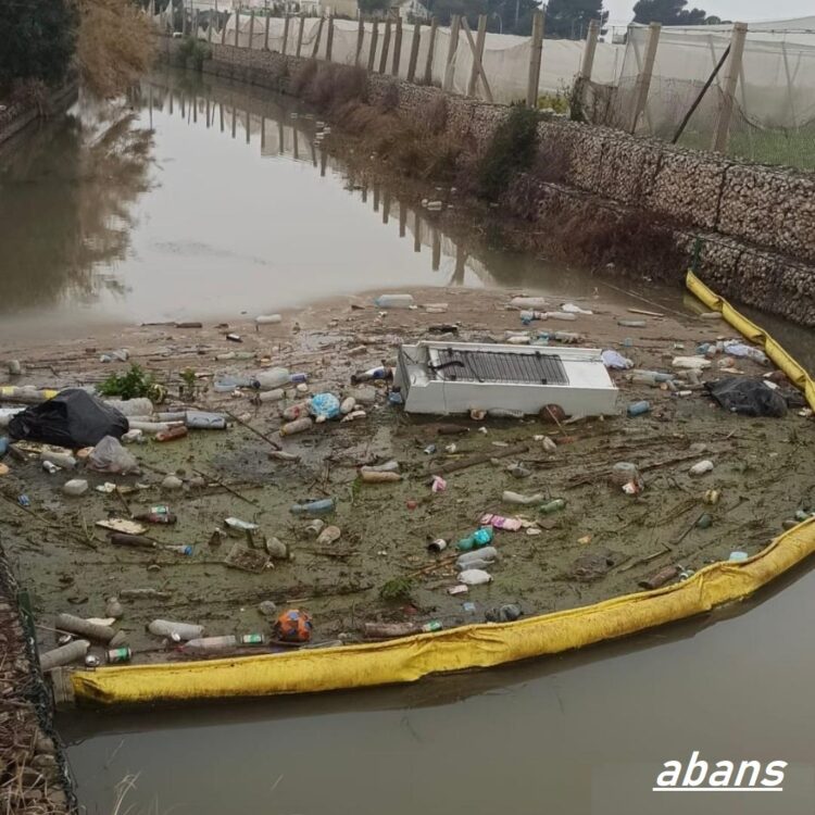 Sueca retira las barreras flotantes de acequias que impedían llegar al mar basura
