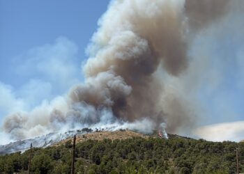 Situación 2 del PEIF en el Incendio #IFIbi junto a la Font Roja que ya se ve de grandes dimensiones